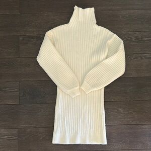 Cozy Cream Kids Casual Dress